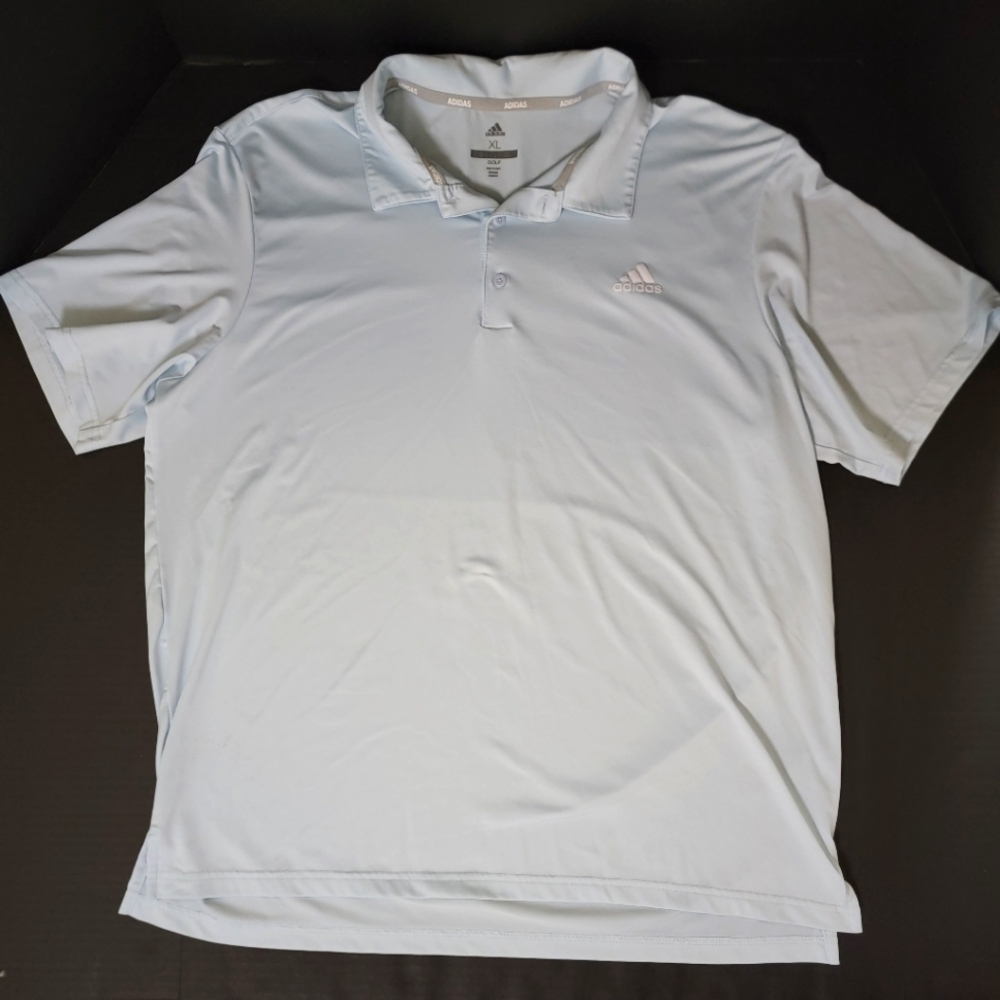 Mens Adidas Light Blue Golf Polo Size XL